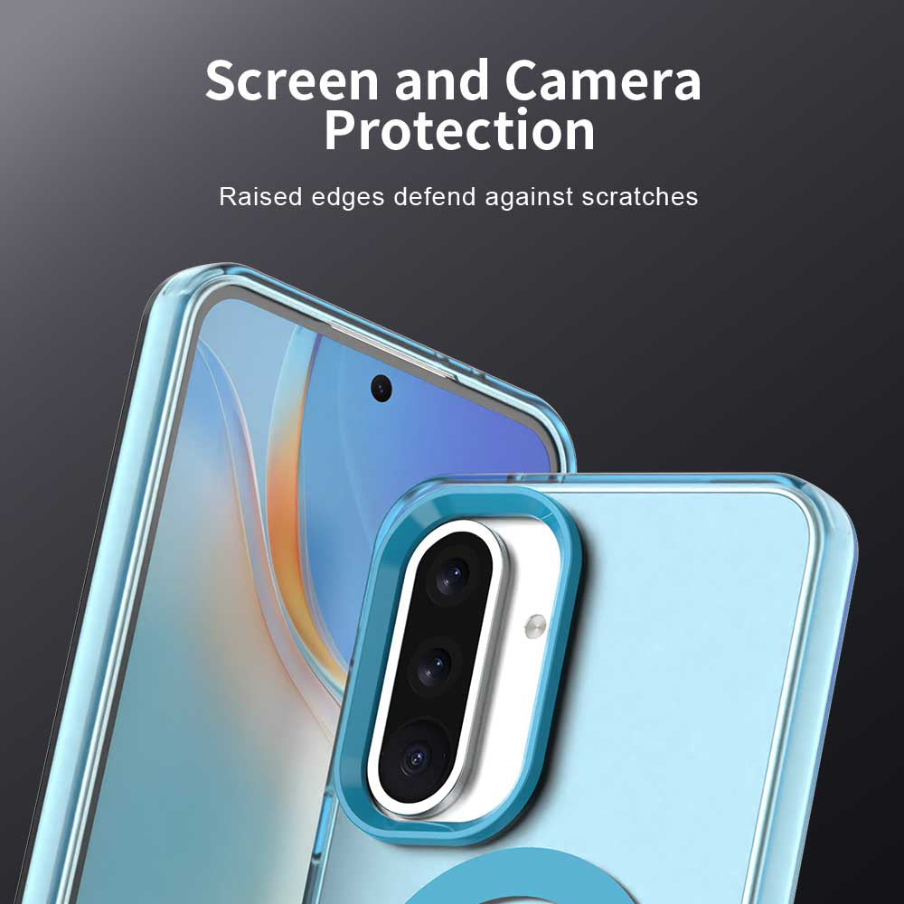 Custodia MagSafe per Samsung Galaxy A56 A566, Techsuit, CandyCase, Blu