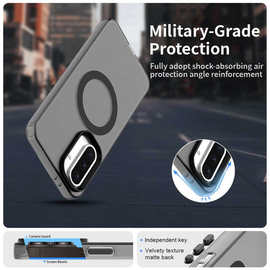 Custodia MagSafe per Samsung Galaxy A56 A566, Techsuit, CandyCase, Nera
