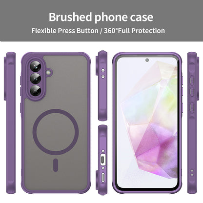 Custodia MagSafe per Samsung Galaxy A56 A566, Techsuit, HaloFrost II, Viola