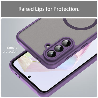 Custodia MagSafe per Samsung Galaxy A56 A566, Techsuit, HaloFrost II, Viola