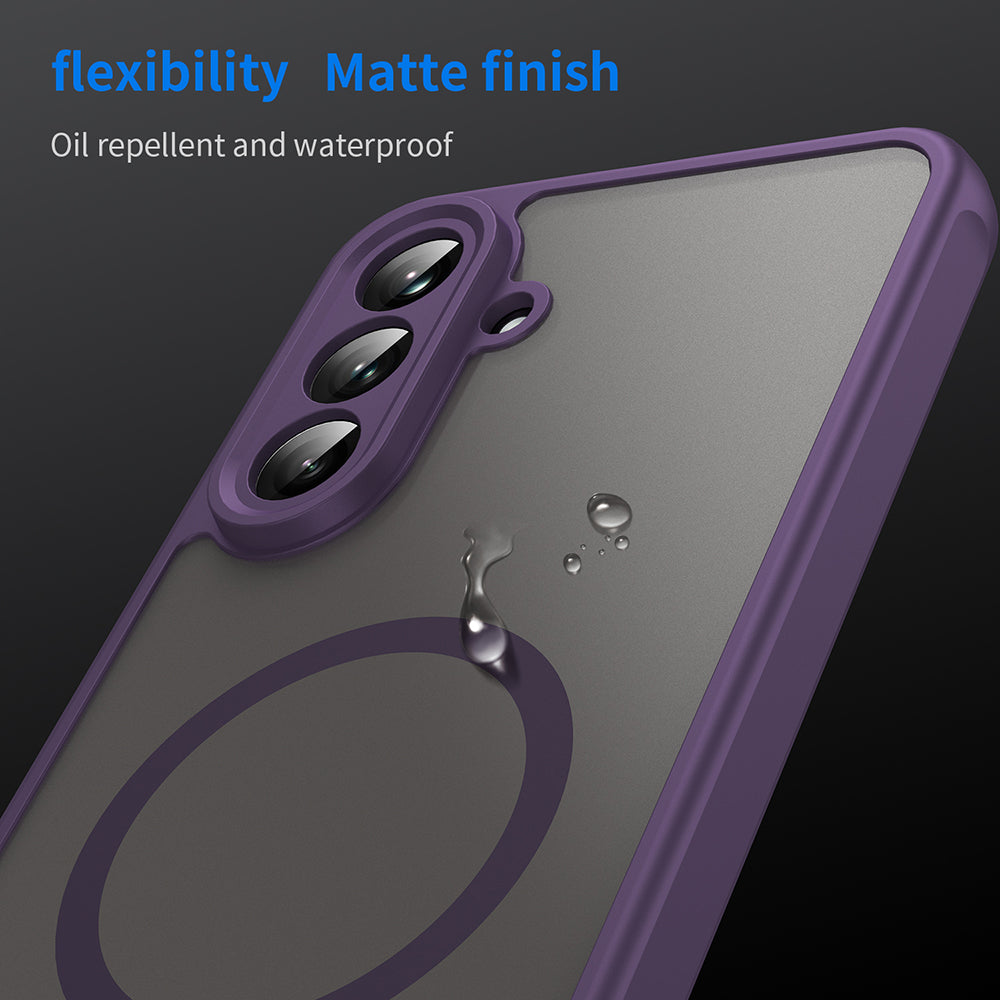 Custodia MagSafe per Samsung Galaxy A56 A566, Techsuit, HaloFrost II, Viola