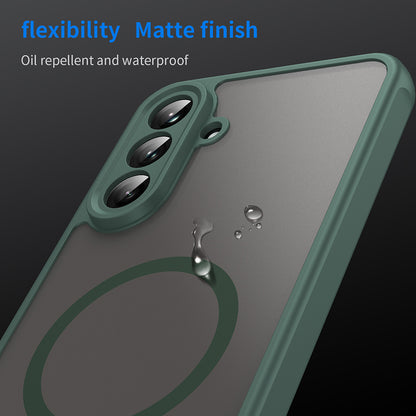 Custodia MagSafe per Samsung Galaxy A56 A566, Techsuit, HaloFrost II, Verde