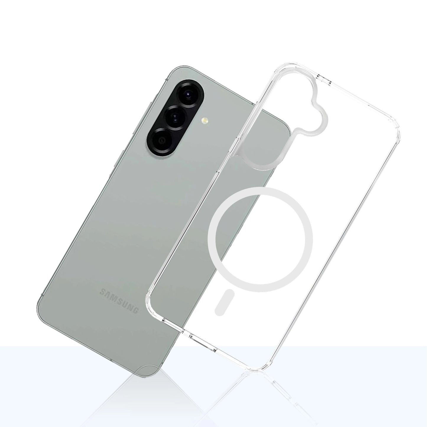 Custodia MagSafe per Samsung Galaxy A57 5G, 3MK, Armor MagCase, Trasparente