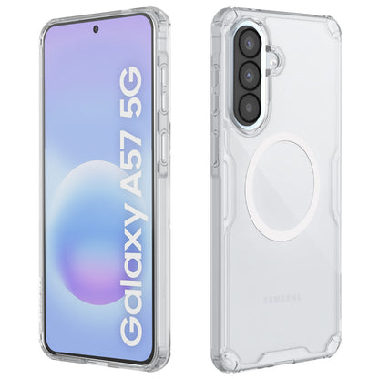 Custodia MagSafe per Samsung Galaxy A57 5G, Nillkin, Nature Pro, Bianca