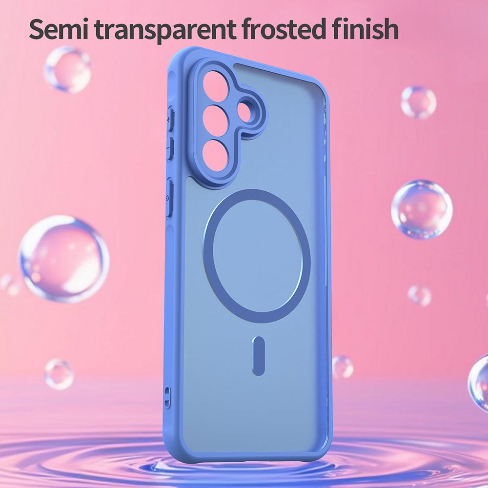 Custodia MagSafe per Samsung Galaxy A57 5G, Techsuit, HaloFrost II, Blu