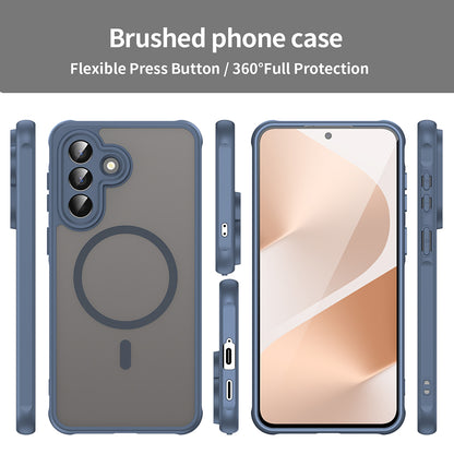 Custodia MagSafe per Samsung Galaxy A57 5G, Techsuit, HaloFrost II, Blu Navy