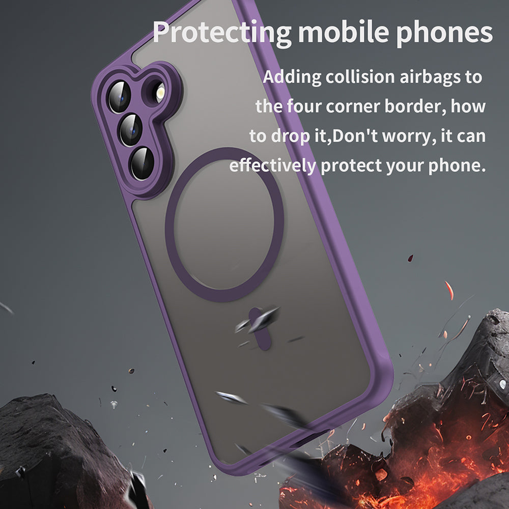 Custodia MagSafe per Samsung Galaxy A57 5G, Techsuit, HaloFrost II, Viola