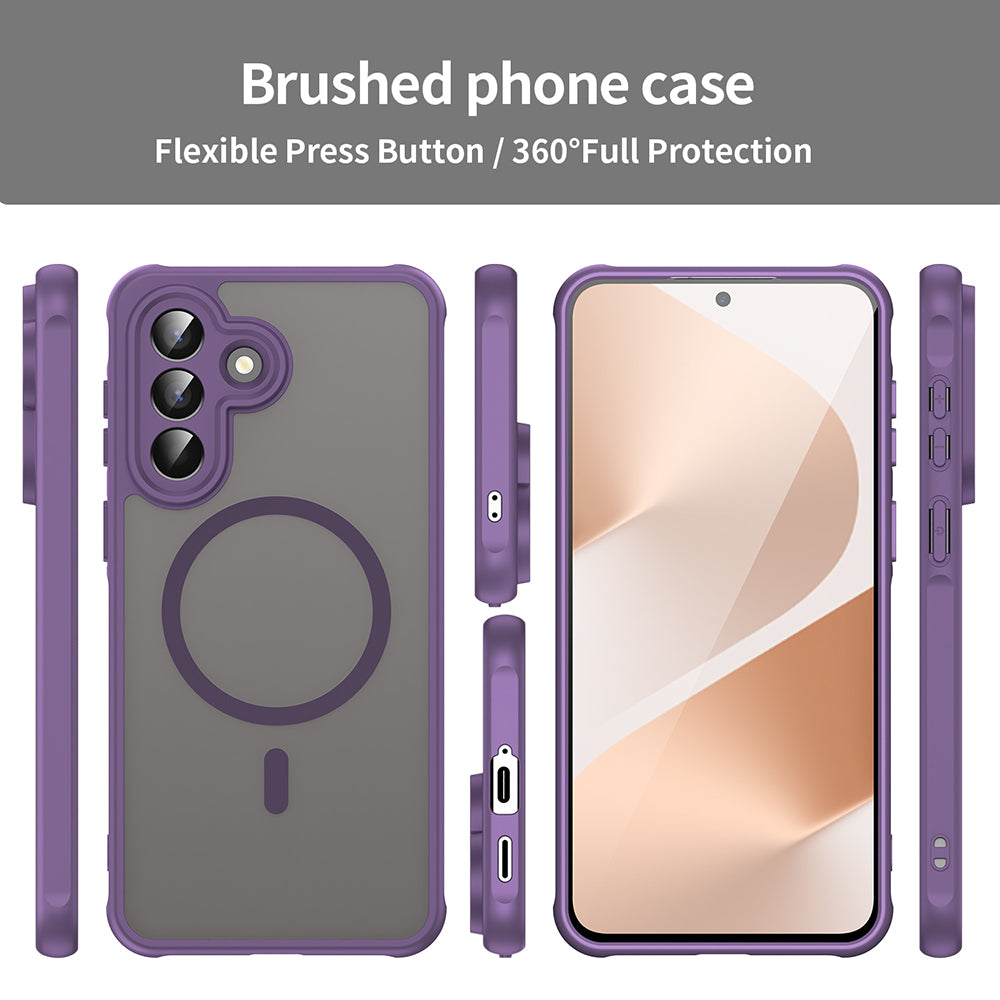 Custodia MagSafe per Samsung Galaxy A57 5G, Techsuit, HaloFrost II, Viola