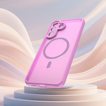 Custodia MagSafe per Samsung Galaxy A57 5G, Techsuit, HaloFrost II, Rosa