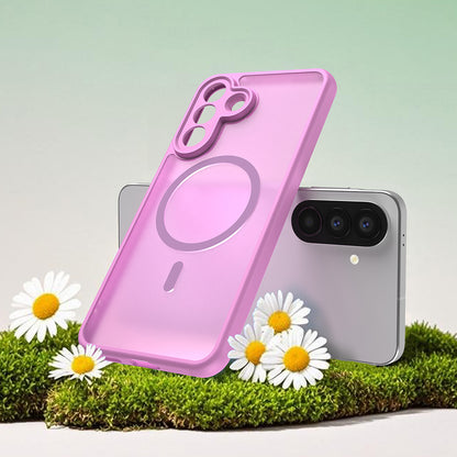 Custodia MagSafe per Samsung Galaxy A57 5G, Techsuit, HaloFrost II, Rosa