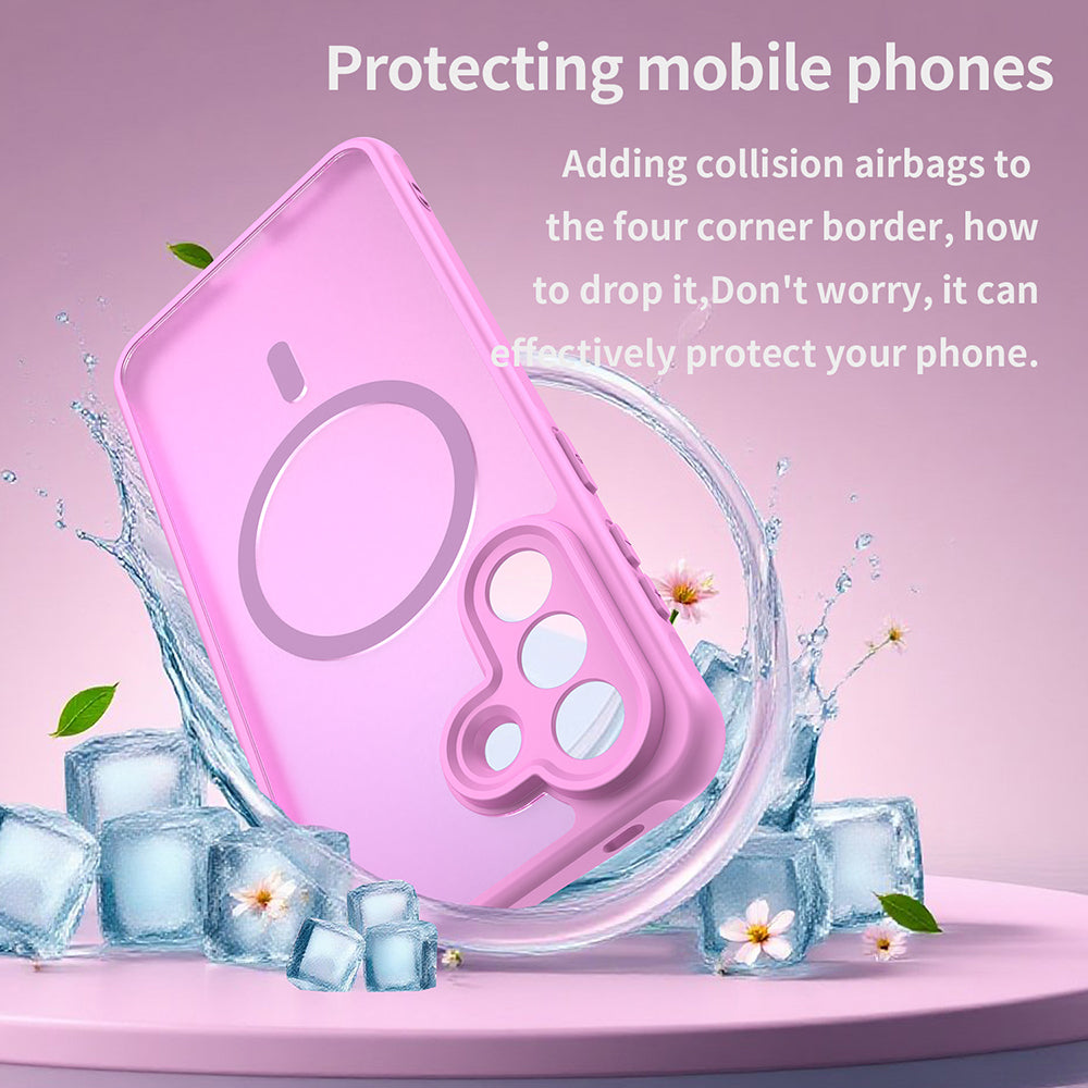 Custodia MagSafe per Samsung Galaxy A57 5G, Techsuit, HaloFrost II, Rosa