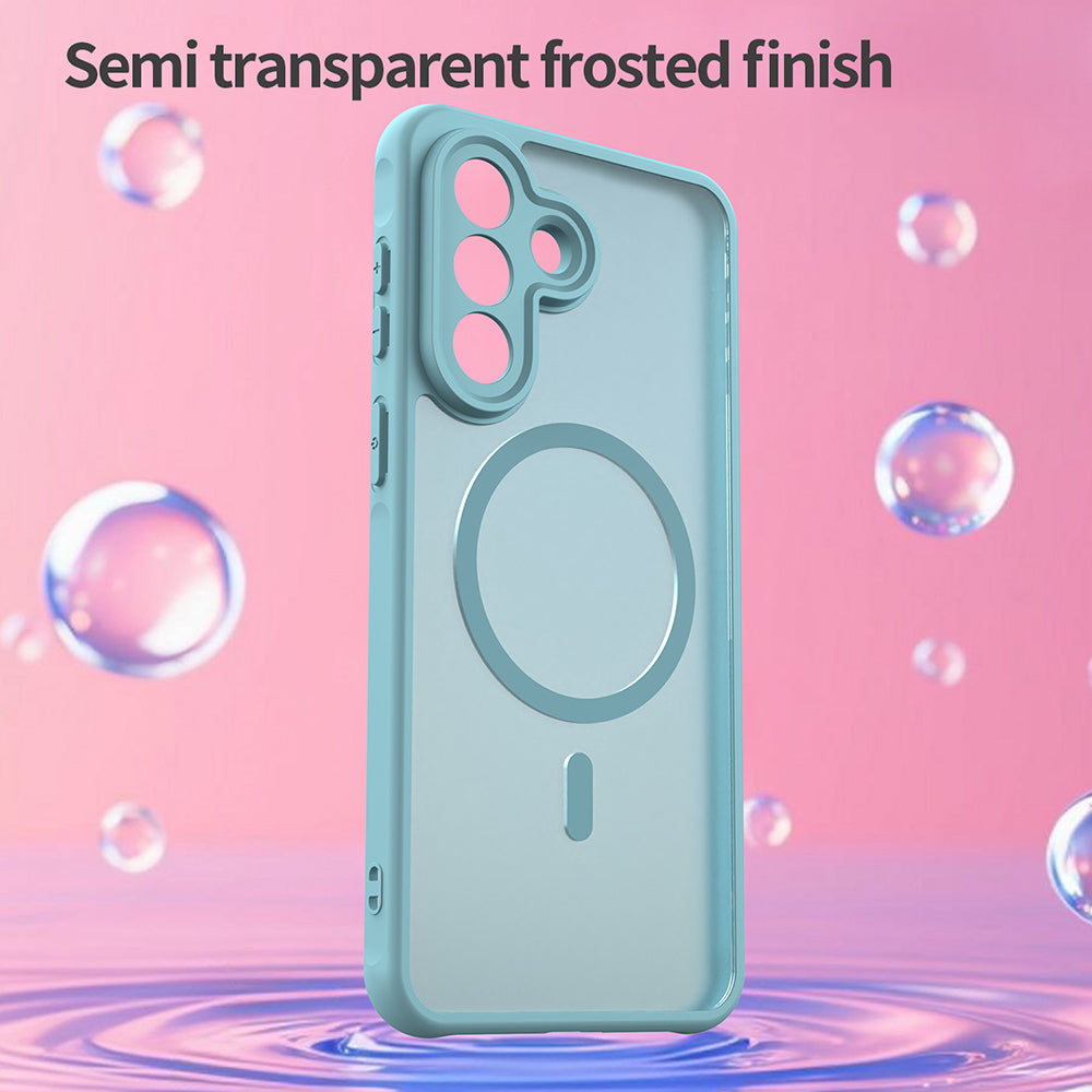 Custodia MagSafe per Samsung Galaxy A57 5G, Techsuit, HaloFrost II, Verde Chiaro