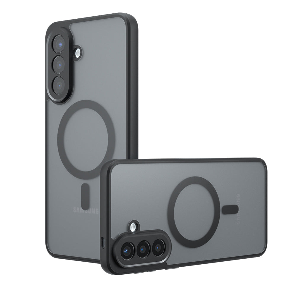 Custodia MagSafe per Samsung Galaxy A57 5G, Techsuit, PureFrost, Nera Satinata