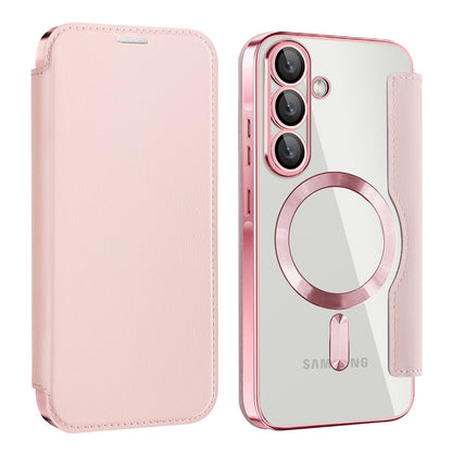 Custodia MagSafe per Samsung Galaxy A57 5G, Techsuit, SmartMag Book, Rosa