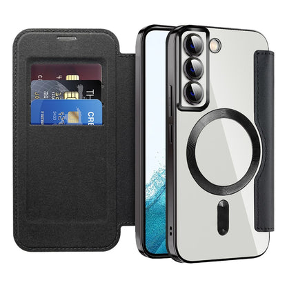 Custodia MagSafe per Samsung Galaxy S22 5G S901, Techsuit, SmartMag Book, Nera