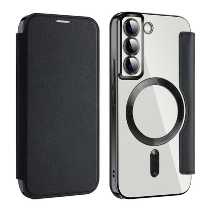 Custodia MagSafe per Samsung Galaxy S22 5G S901, Techsuit, SmartMag Book, Nera