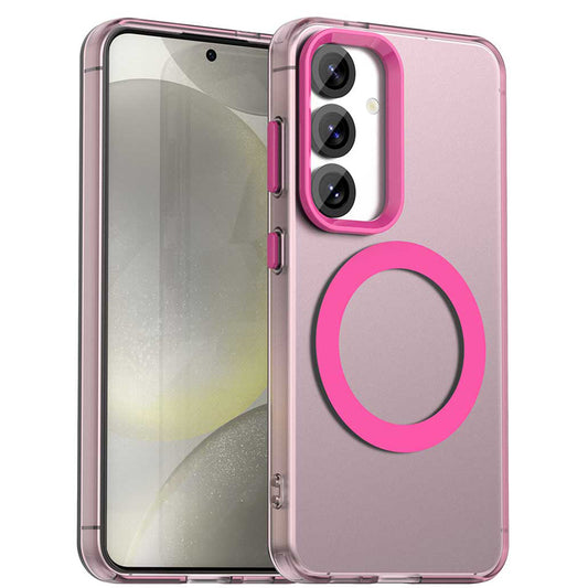 Custodia MagSafe per Samsung Galaxy S23 FE S711, Techsuit, CandyCase, Rosa