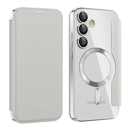 MagSafe Case for Samsung Galaxy S23 FE S711, Techsuit, SmartMag Book, Gray