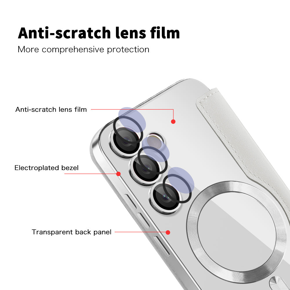 MagSafe Case for Samsung Galaxy S23 FE S711, Techsuit, SmartMag Book, Gray