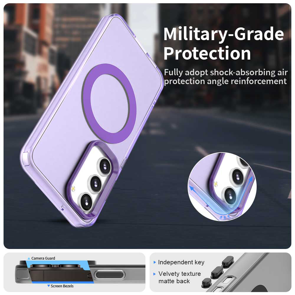 Custodia MagSafe per Samsung Galaxy S23 S911, Techsuit, CandyCase, Viola