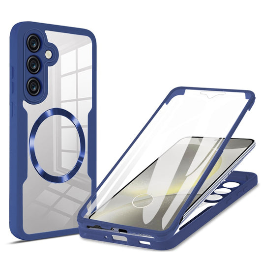 Custodia MagSafe per Samsung Galaxy S24+ S926, Techsuit, ColorVerse 360, Blu