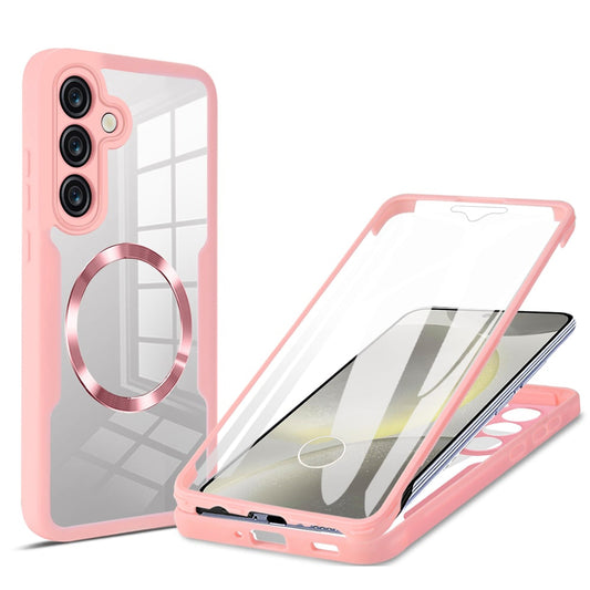 Custodia MagSafe per Samsung Galaxy S24+ S926, Techsuit, ColorVerse 360, Rosa