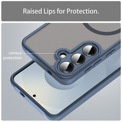 Custodia MagSafe per Samsung Galaxy S24+ S926, Techsuit, HaloFrost II, Blu Navy