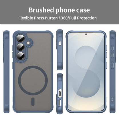 Custodia MagSafe per Samsung Galaxy S24+ S926, Techsuit, HaloFrost II, Blu Navy