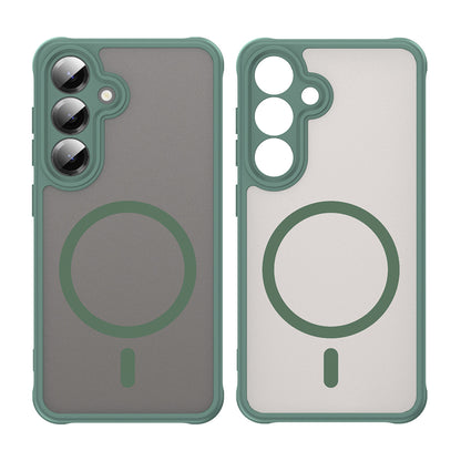 Custodia MagSafe per Samsung Galaxy S24+ S926, Techsuit, HaloFrost II, Verde