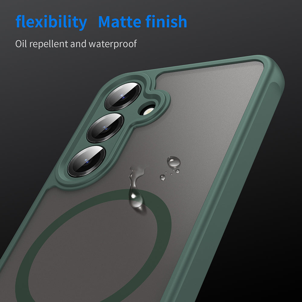 Custodia MagSafe per Samsung Galaxy S24+ S926, Techsuit, HaloFrost II, Verde