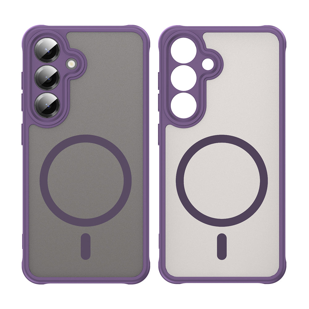 Custodia MagSafe per Samsung Galaxy S24 S921, Techsuit, HaloFrost II, Viola