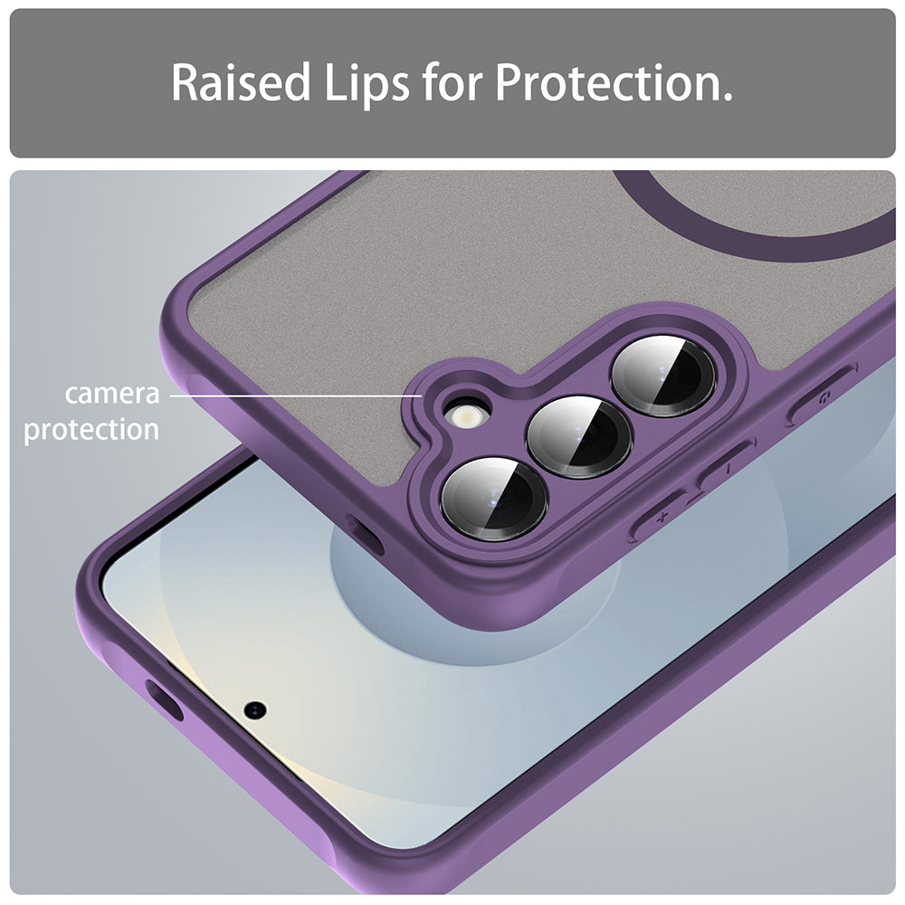 Custodia MagSafe per Samsung Galaxy S24 S921, Techsuit, HaloFrost II, Viola