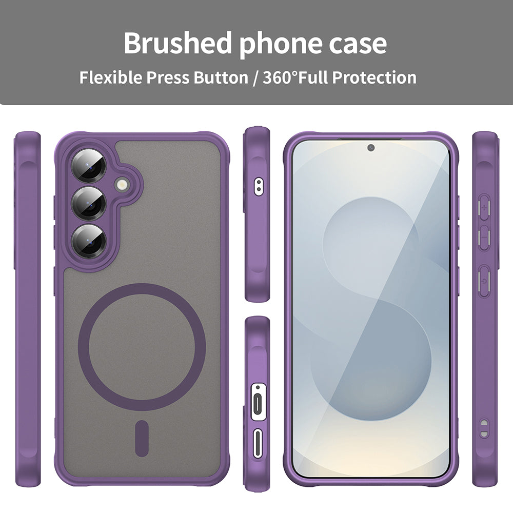 Custodia MagSafe per Samsung Galaxy S24 S921, Techsuit, HaloFrost II, Viola