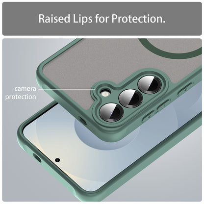 Custodia MagSafe per Samsung Galaxy S24 S921, Techsuit, HaloFrost II, Verde
