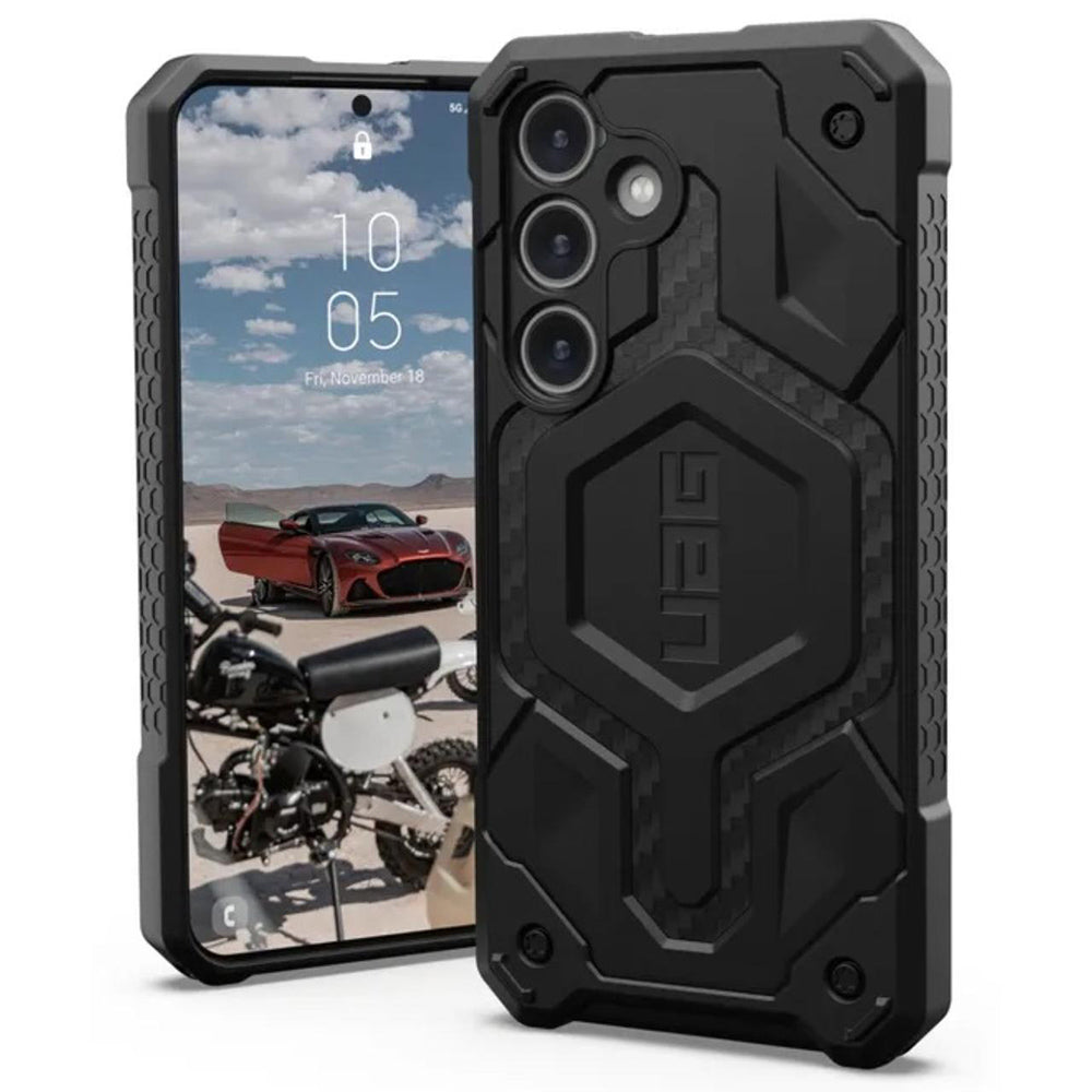 Custodia MagSafe per Samsung Galaxy S24 S921, Urban Armor Gear, Monarch Pro Carbon, Nera