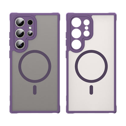 Custodia MagSafe per Samsung Galaxy S24 Ultra S928, Techsuit, HaloFrost II, Viola