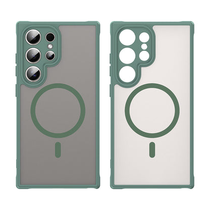 Custodia MagSafe per Samsung Galaxy S24 Ultra S928, Techsuit, HaloFrost II, Verde