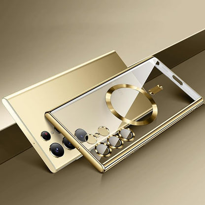 Custodia MagSafe per Samsung Galaxy S24 Ultra S928, Techsuit, Luxury Crystal, Dorata