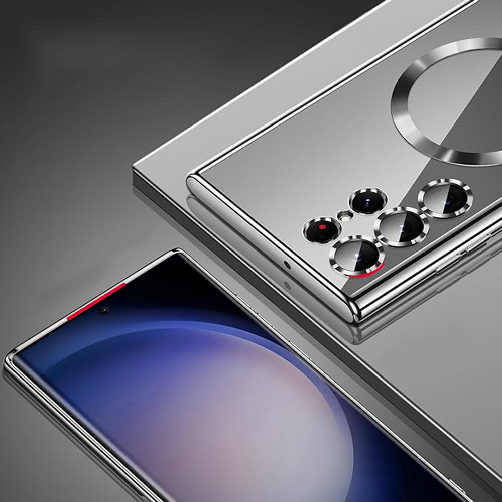 Custodia MagSafe per Samsung Galaxy S24 Ultra S928, Techsuit, Luxury Crystal, Dorata
