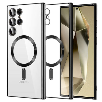 Custodia MagSafe per Samsung Galaxy S24 Ultra S928, Techsuit, Luxury Crystal, Nera