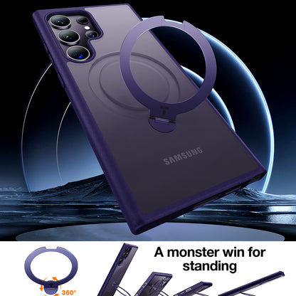 Custodia MagSafe per Samsung Galaxy S24 Ultra S928, Torras, Ostand Spin, Viola