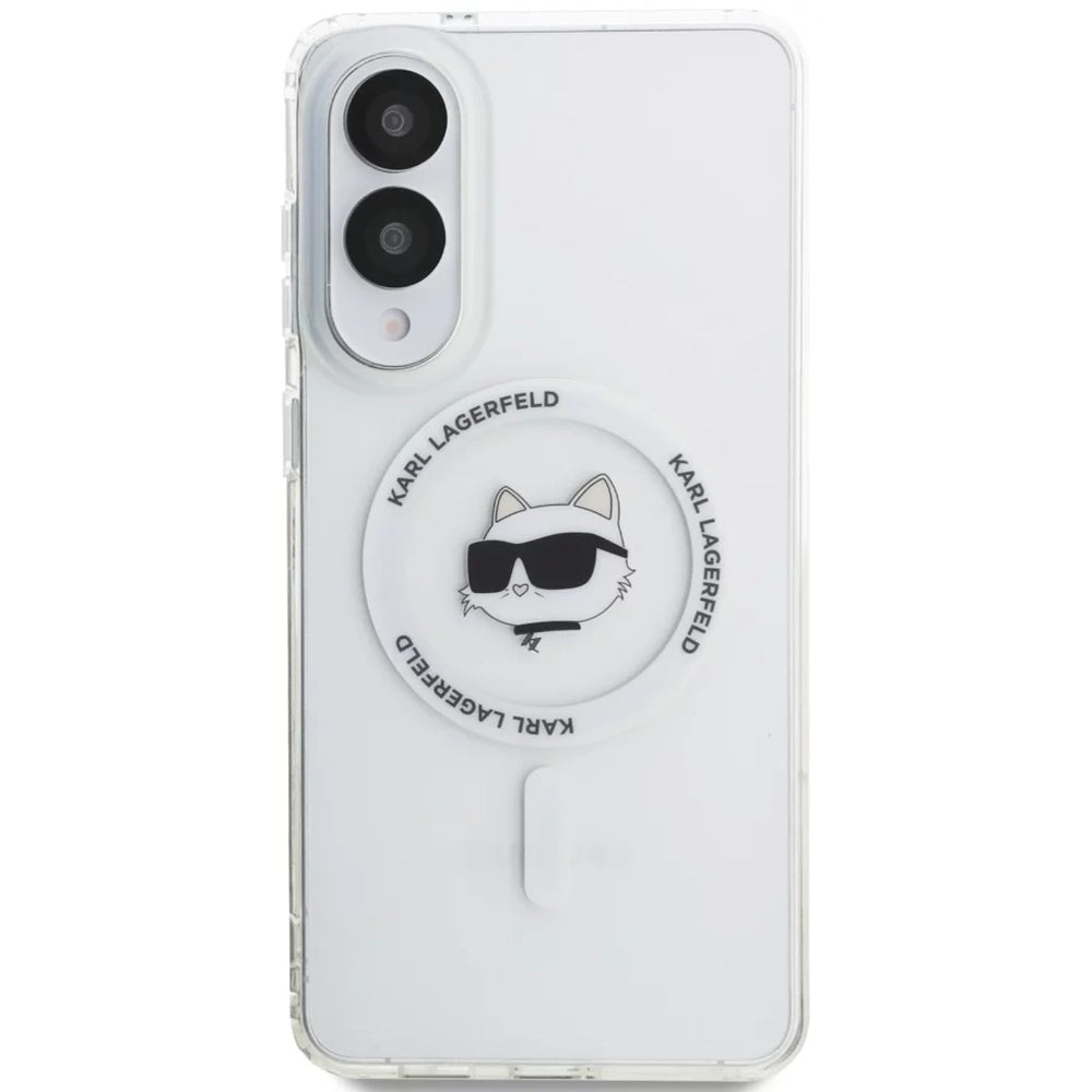 Custodia MagSafe per Samsung Galaxy S25 Edge S937, Karl Lagerfeld, IML Choupette's Head, Bianca.