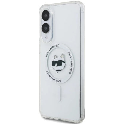 Custodia MagSafe per Samsung Galaxy S25 Edge S937, Karl Lagerfeld, IML Choupette's Head, Bianca.