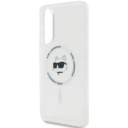 Custodia MagSafe per Samsung Galaxy S25 Edge S937, Karl Lagerfeld, IML Choupette's Head, Bianca.
