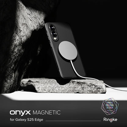 Custodia MagSafe per Samsung Galaxy S25 Edge S937, Ringke, Onyx, Nera