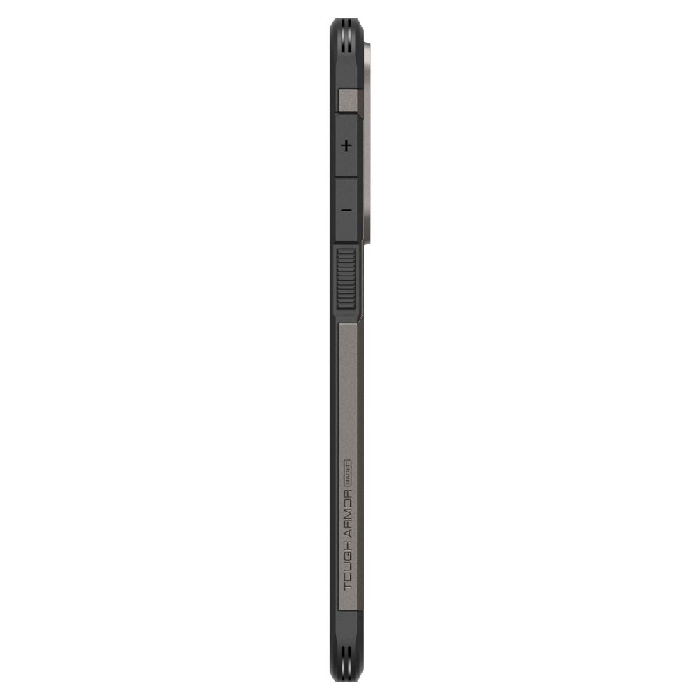 Custodia MagSafe per Samsung Galaxy S25 Edge S937, Spigen, Tough Armor, Grigio ACS09423