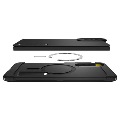 Custodia MagSafe per Samsung Galaxy S25 Edge S937, Spigen, Tough Armor, Nera ACS09422