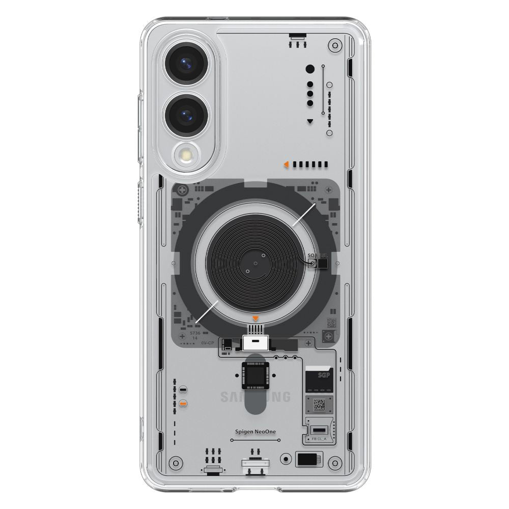 Custodia MagSafe per Samsung Galaxy S25 Edge S937, Spigen, Ultra Hybrid Neo One, Trasparente ACS09416