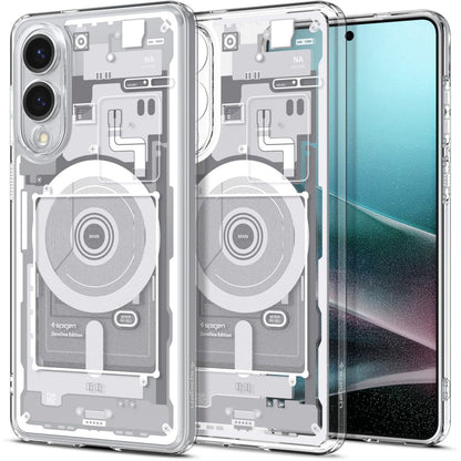 Custodia MagSafe per Samsung Galaxy S25 Edge S937, Spigen, Ultra Hybrid Zero One, Bianca ACS09417