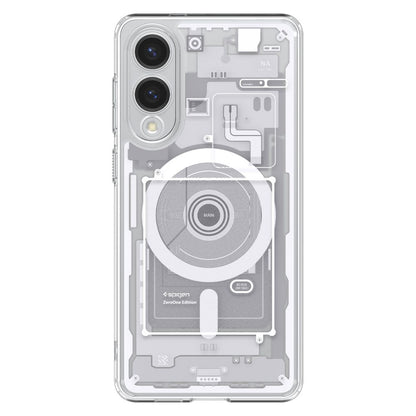 Custodia MagSafe per Samsung Galaxy S25 Edge S937, Spigen, Ultra Hybrid Zero One, Bianca ACS09417